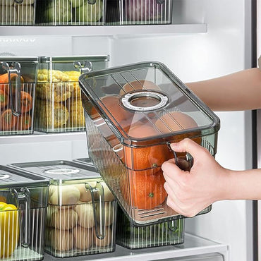 (Net) Refrigerator Storage Containers - Keep Your Food Fresh, Organized, and Within Reach