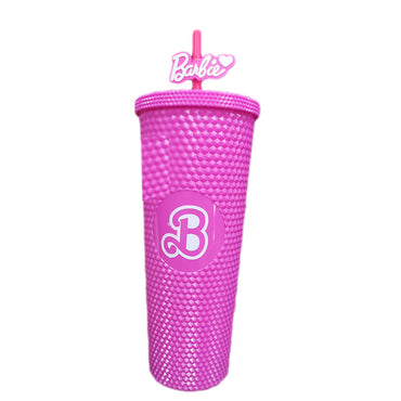 (NET) Barbie Tumbler Bottle Double Wall Cup With Straw 750 ML