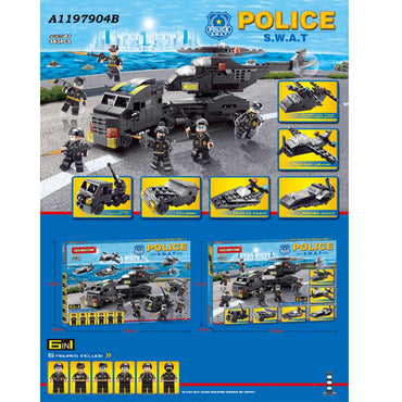 City Police Blocks Toys Helicopter Kids Building Bricks Set With Mini Figures Buy In Transform Helicopter Building Blocks