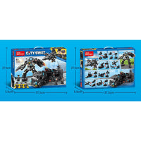 City Swat Special Police Truck Battle Robot Helicopter Army Building Blocks Toys - Unleash Endless Adventures / 408507
