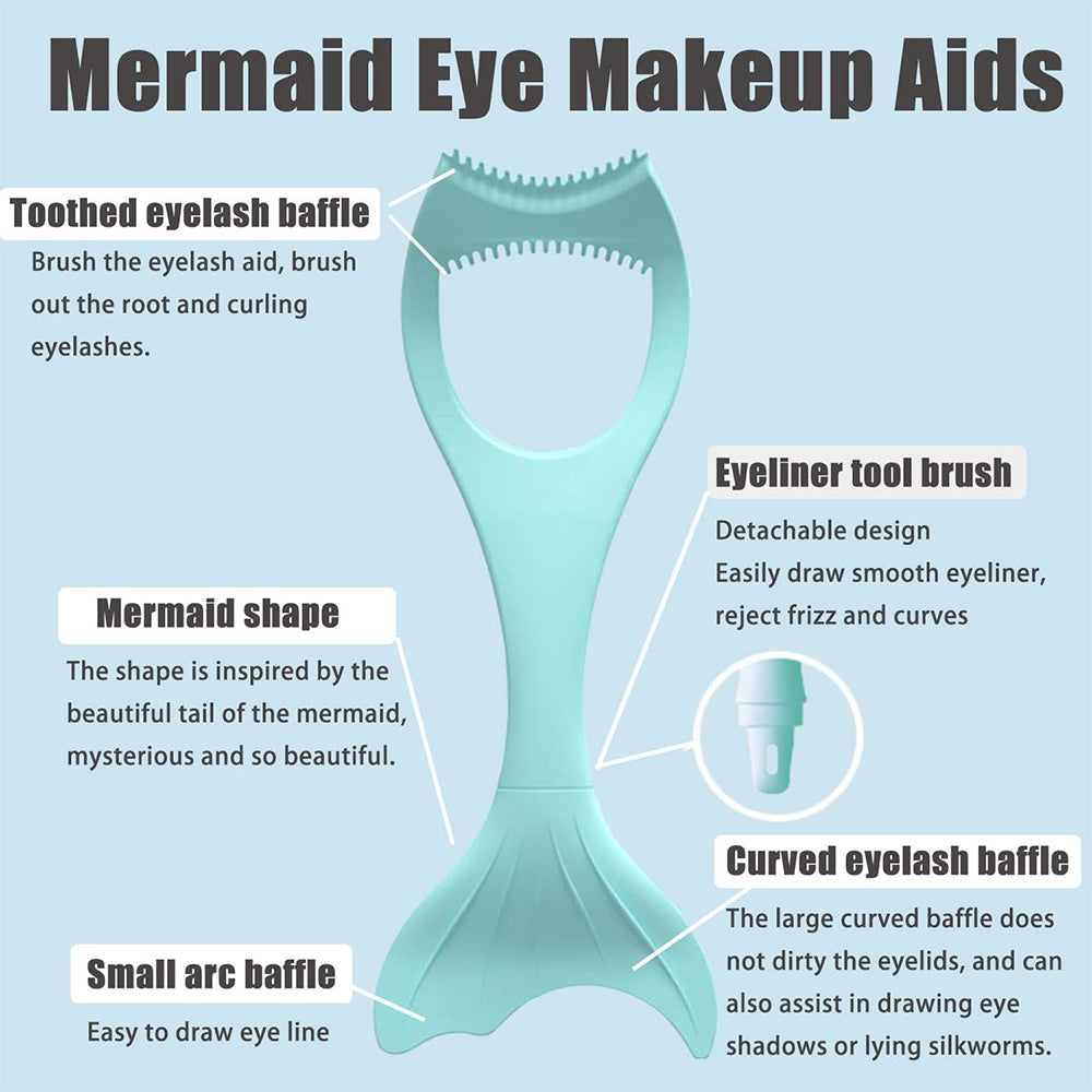 (NET) Mermaid Mascara Guard, Silicone Mascara Shield Applicator