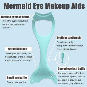 (NET) Mermaid Mascara Guard, Silicone Mascara Shield Applicator