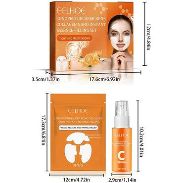 (NET)Conopeptide Deer Bone Forehead Lift Essence Filling Patches Set