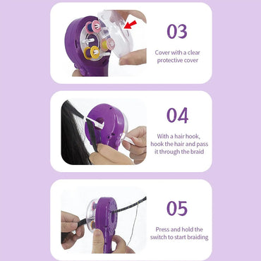 Electric Hair Braider Kit - Fashion Salon Pretend Play Toy