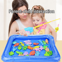 Kids Magnetic Fishing Game Toy Set with Fishing Pole,Toddler Pool Fishing Game for Kids Bath Toy