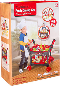 (Net)  Food Serving Truck with Handles for Kids