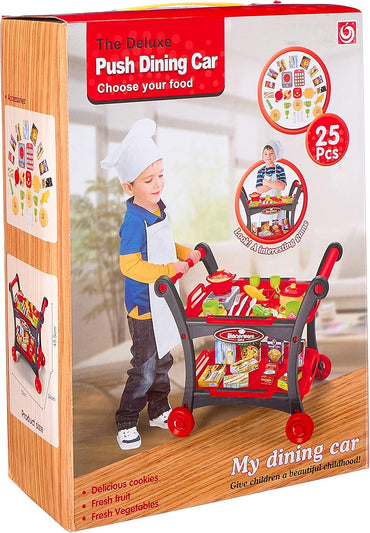 (Net)  Food Serving Truck with Handles for Kids