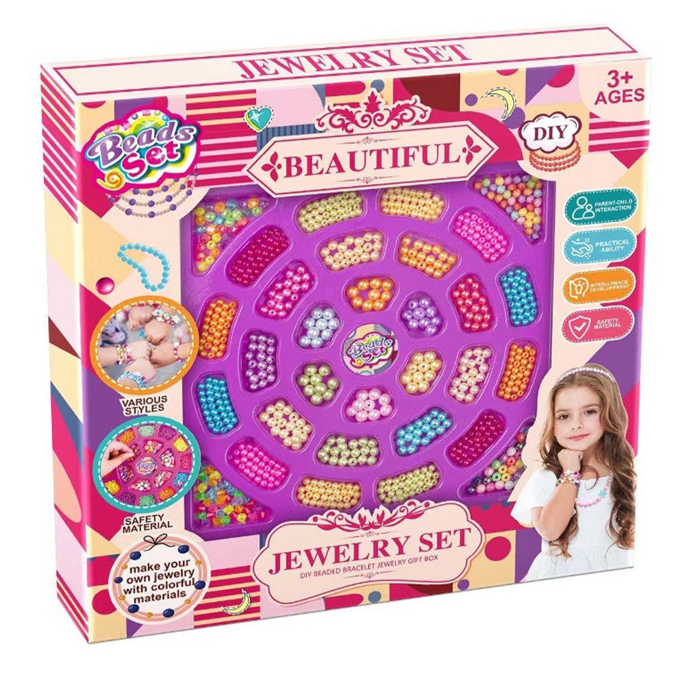 Arty-Bead Toys for Kids, Creative DIY Handmade Pop Beads Toy Necklace Bracelet Jewelry Set Art Crafts Kids Gift