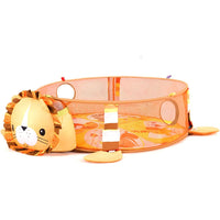 (Net) 3-in-1 Grow with Me Lion Baby Activity Gym and Ball Pit