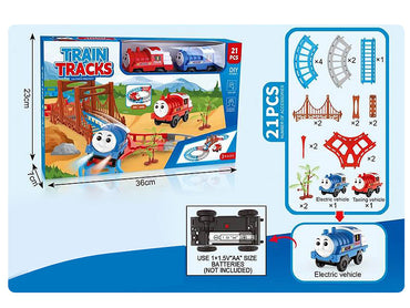 Train Tracks Cartoon Play Set For Kids