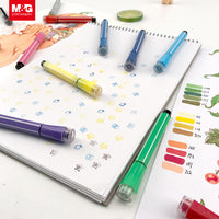 (NET) M&G Stamp Water Color Pen Hexagon Washable / 12 colors