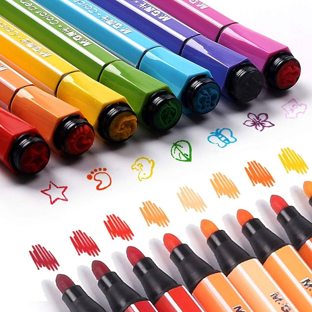 (NET) M&G Stamp Water Color Pen Hexagon Washable /36 colors
