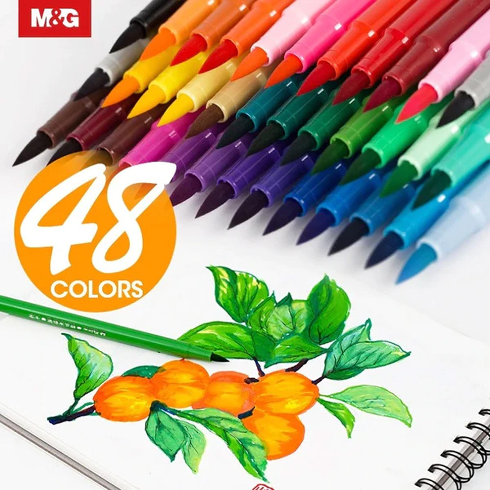 (NET) M&G Soft Brush Water Color Pen Washable / 48 colors