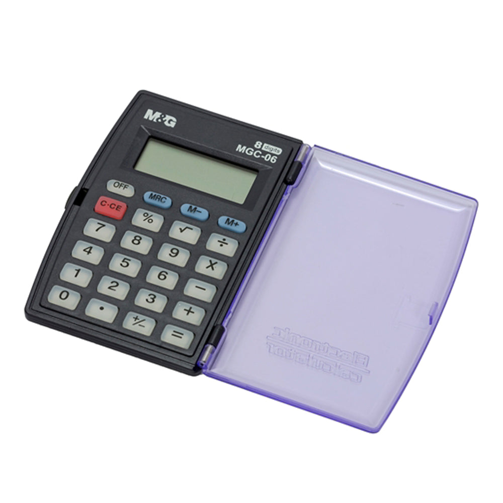 (NET) M&G 8 Digits Portable Calculator with Cover MGC-06