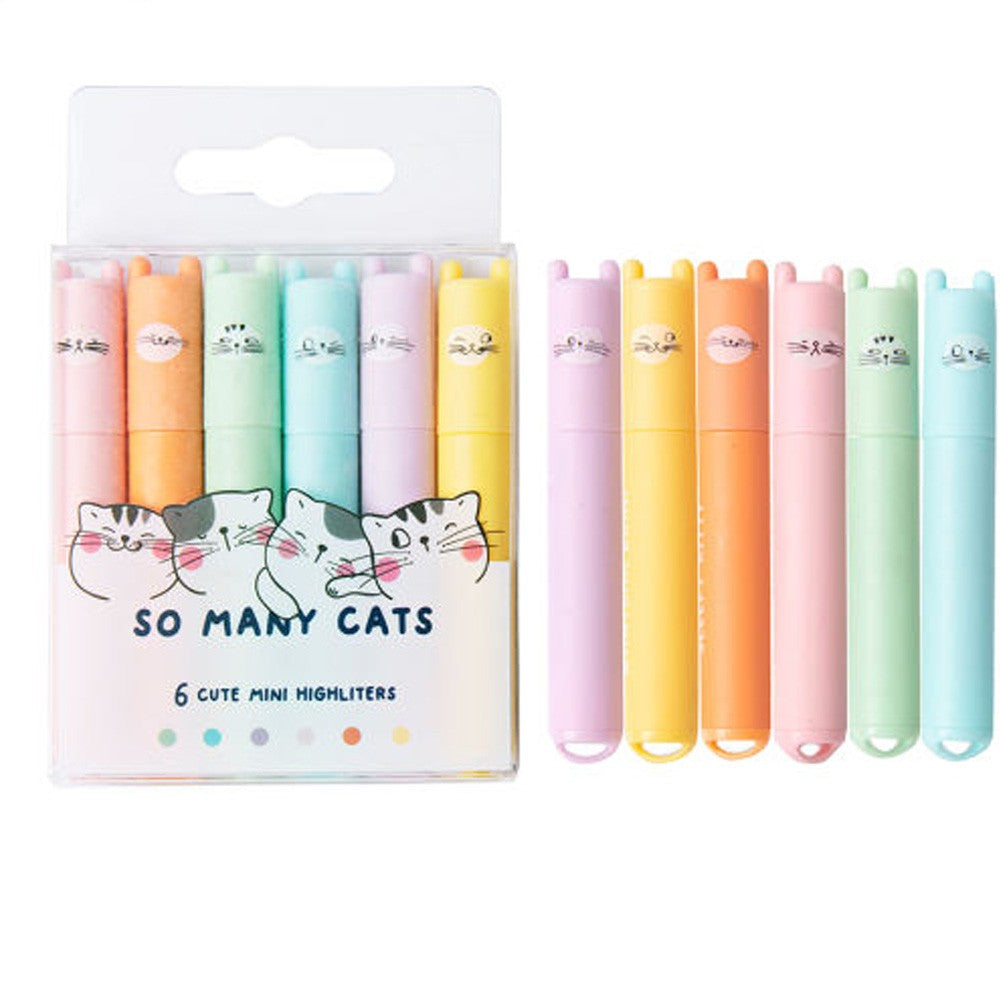 (NET) M&G "SO MANY CATS" Mini Highlighter Pastel