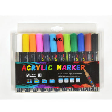 (NET)M&G Acrylic Marker Set / 12 colors