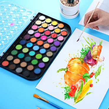 (NET) M&G Solid Water Color Paint / 48 colors with brush