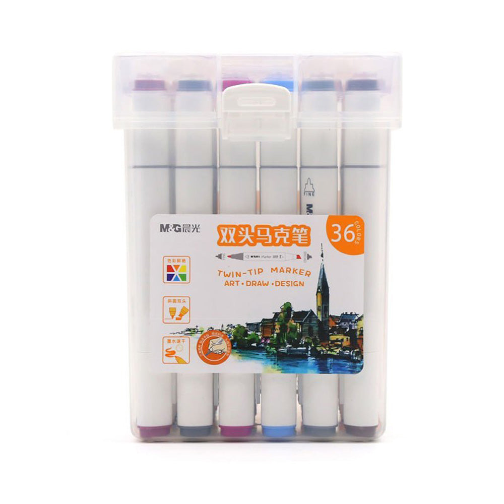 (NET) M&G Double-tip Triangle Art Marker / 36 colors