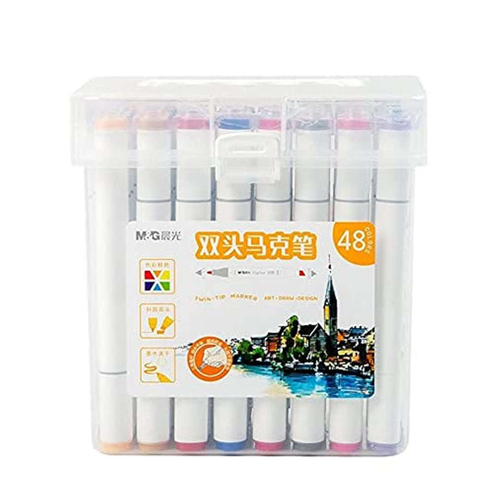 (NET) M&G Double-tip Triangle Art Marker / 48 colors