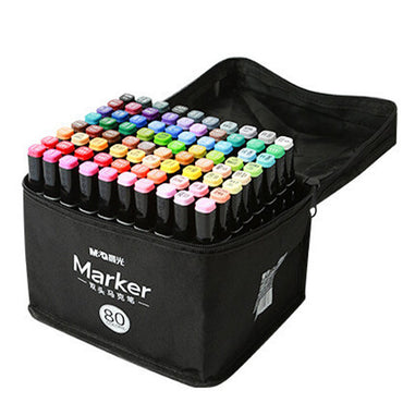 (NET) M&G Double-tip Square Art Marker / 80 colors in a bag