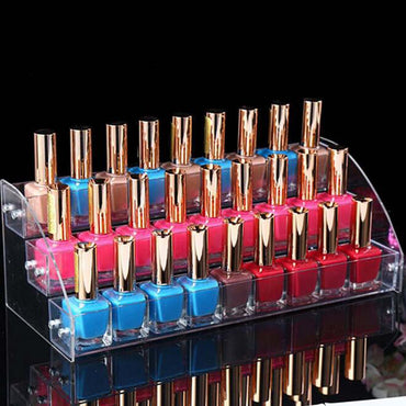 Acrylic Clear Organizer Lipstick Jewelry Display Stand Holder Nail Polish Rack 3 Layers / 42304