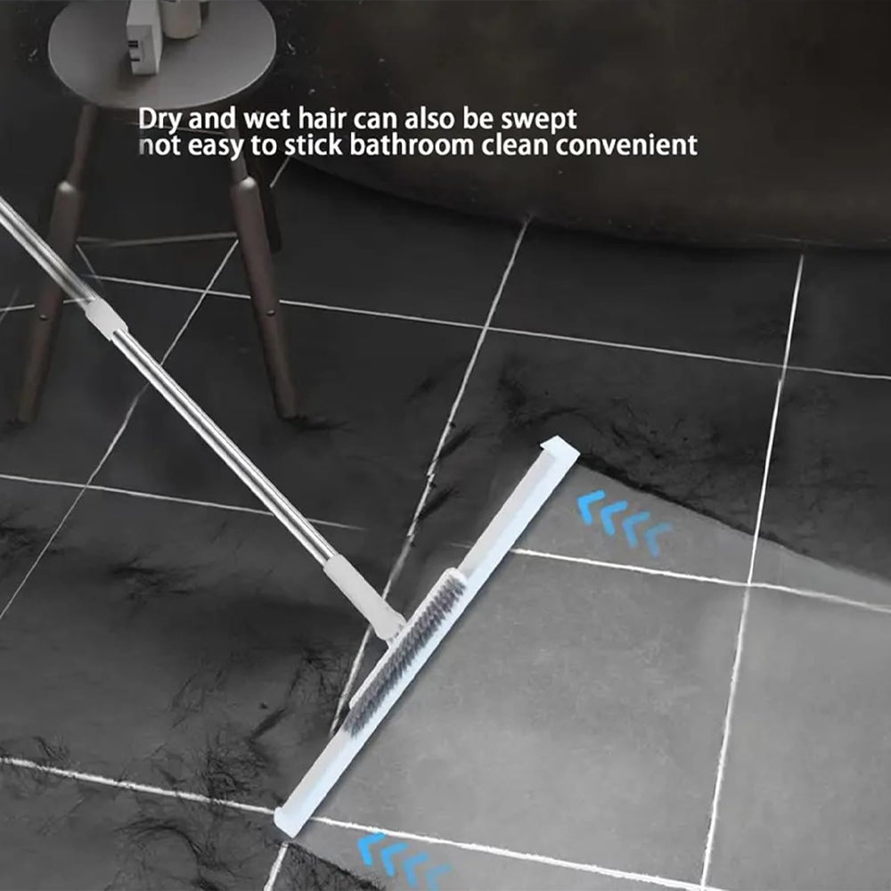 (Net) 2 in 1 Floor Cleaner Mop Magic Broom For Scraping And Sweeping 180° Rotate