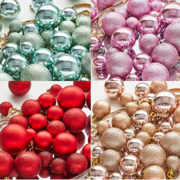 (Net) Red Christmas Tree Balls