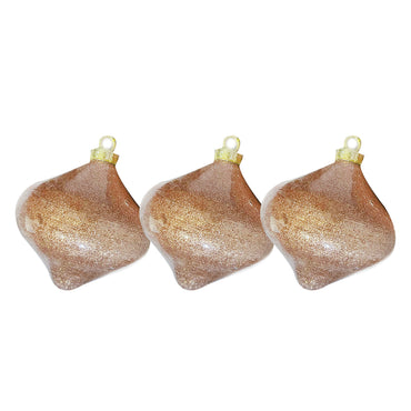 Somo Colored Oval Christmas Balls Set - Vibrant Tree Decorations (3 Pcs)