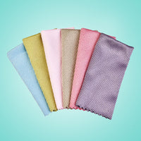 (NET) Reusable Microfiber Cleaning Cloth, Dishwasher, Cleaning Towel (5 pcs)