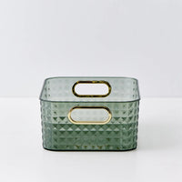 (Net) Crystal Cut Bathroom Organizer Sage - Elevate Your Bathroom Aesthetics