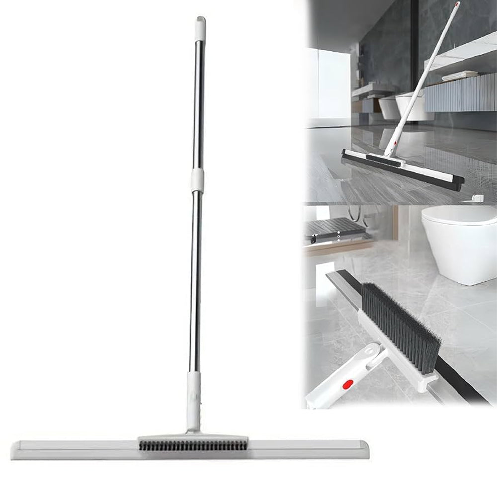 (Net) 2 in 1 Floor Cleaner Mop Magic Broom For Scraping And Sweeping 180° Rotate