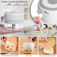 **(NET)** Mini Portable  Electric Garlic Machine Kitchen Meat Chopper Seasoning & Spice for Garlic Vegetables Salad