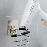 (net) Hair Dryer Holder Rack Styling Storage Straighteners Organizer Hairdryer Stainless Steel Stand Bracket/ 23FK021A