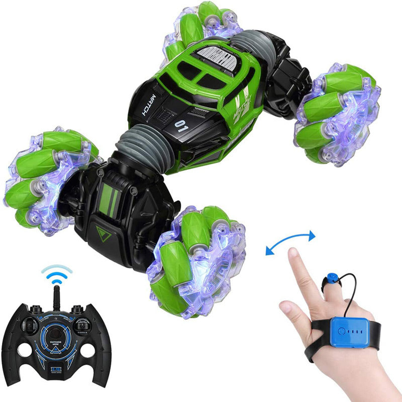 (Net) 360-Degree Gesture RC Stunt Car - Hand Remote Control for Kids and Adults