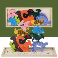 Wooden Puzzle Game With Wooden Illustrations And Farm Animal Design