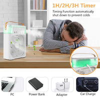 ( NET) USB Portable Air Cooler Fan Air Conditioner Light Desktop Fan Air Cooler Humidifier Purify Bedroom with 7 Colors LED Night Light KC-23-23 / KQ316