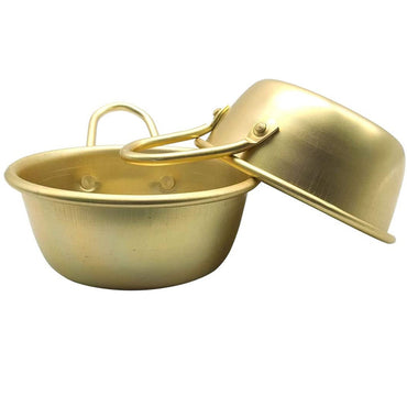 Hiking Soup Dish Aluminum, Yellow soup container 13.5x13.5x5cm