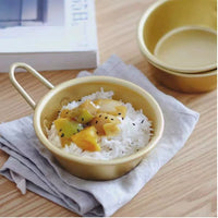 Hiking Soup Dish Aluminum, Gold soup container 10.5x10.5x4.5cm