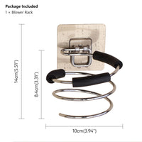 (net) Hair Dryer Holder Rack Styling Storage Straighteners Organizer Hairdryer Stainless Steel Stand Bracket/ 23FK021A