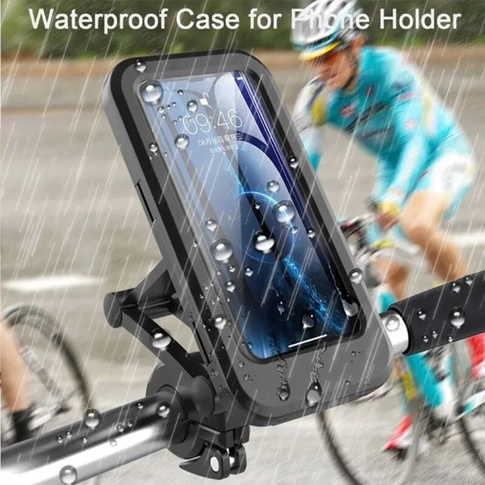 360 All Inclusive Waterproof Case Bicycle Phone Holder Adjustable Bike Handlebar Metal Case Cover Holder