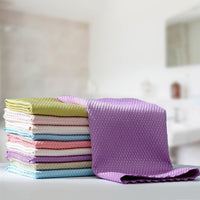 (NET) Reusable Microfiber Cleaning Cloth, Dishwasher, Cleaning Towel (5 pcs)