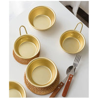 Hiking Soup Dish Aluminum, Yellow soup container 13.5x13.5x5cm