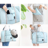 (net) New Nylon Foldable Travel Bag Unisex Large Capacity Luggage Bag