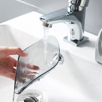 (net) Soap Holder Drain Portable Soap Box Leaf Shape Plastic