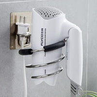 (net) Hair Dryer Holder Rack Styling Storage Straighteners Organizer Hairdryer Stainless Steel Stand Bracket/ 23FK021A