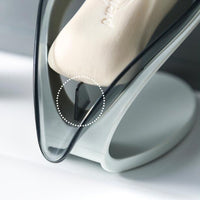 (net) Soap Holder Drain Portable Soap Box Leaf Shape Plastic