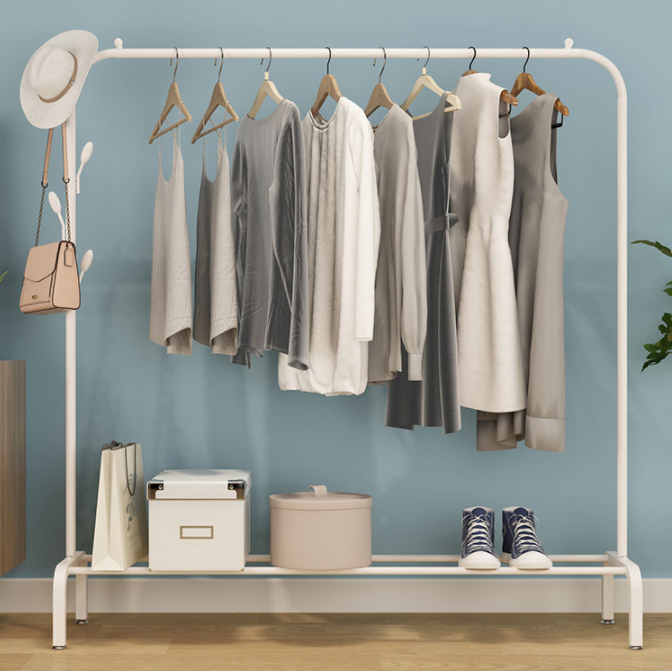 Single Pole Retractable Clothes Rail Single Rod Amazon Clothes