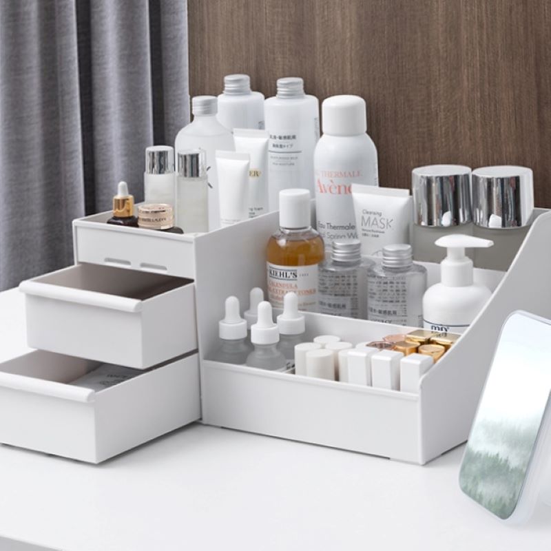 Cosmetics Makeup Storage Box Organizer Plastic 3 Layers / 42267 /JR23-19