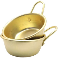 Hiking Soup Dish Aluminum, Gold soup container 10.5x10.5x4.5cm