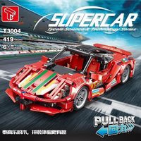High-Tech pull back Sport Racing Car Building Blocks SUPERCAR Bricks Toys Kid
